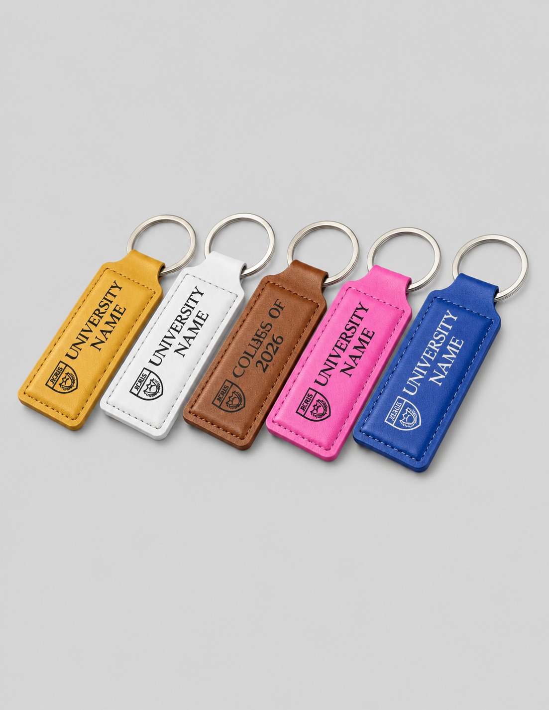 College Leather keychain