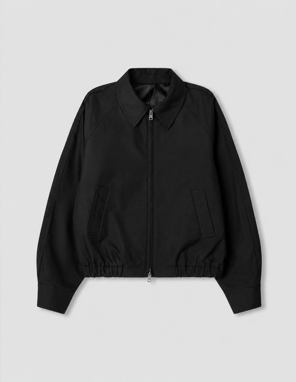 Cut-off Cotton Relaxed Fit Jacket