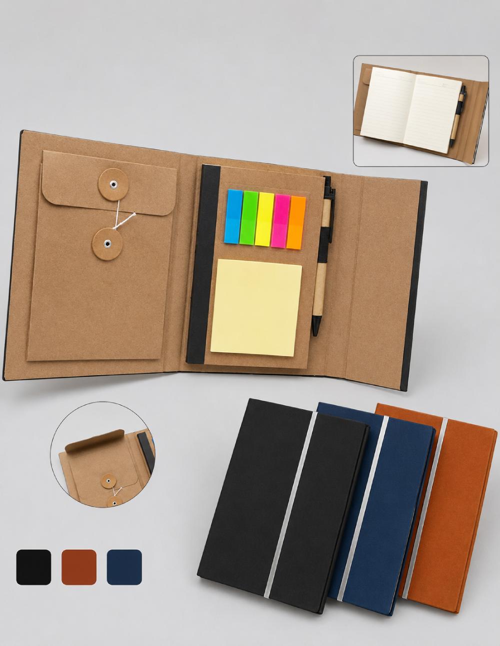 Multifunctional Notebook & Sticky Notes With Ball Pen
