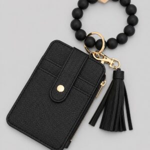 Silicone Wristlet Card Holder with Tassel