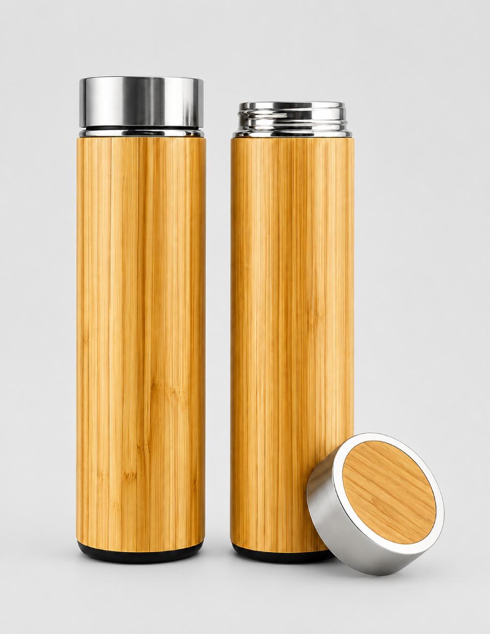 Wooden Bootle with Steel inside